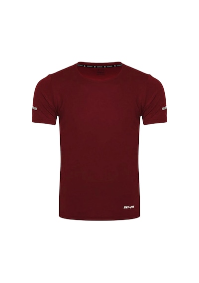 Genius Store Erkek Nem Emici Hızlı Kuruma Atletik Teknik Performans Spor T-shirt Drıfıt-kısakol Bordo
