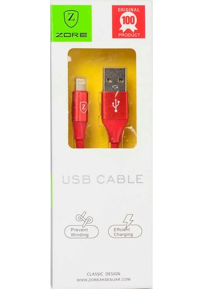 Metal Uçlu Lightning Usb Kablo