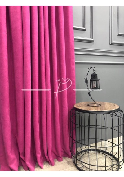 Fon Perde Brillant Marka Panama Desen Koyu Pembe