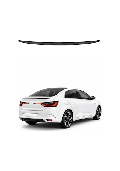 Renault Megane 4 2016-2024 Arası Uyumlu Araca Özel Bagaj Spoileri Piano Siyah 1 Parça
