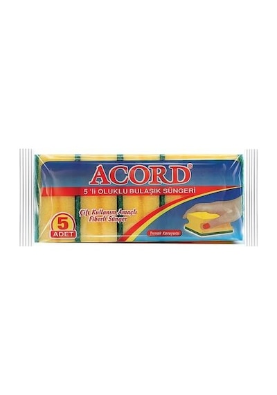 Acord Sünger 5Li Oluklu X 36 Adet