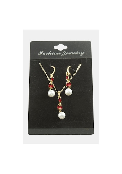 Çiçek İnci Zirkon Taşlı Set Kolye 11 24761405