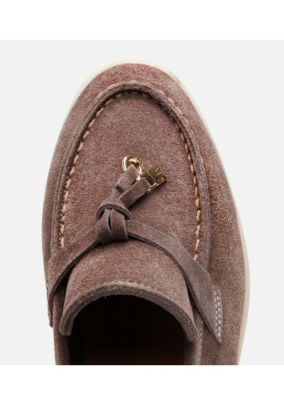 Hotiç Kadın Süet Deri Vizon Klasik Loafer