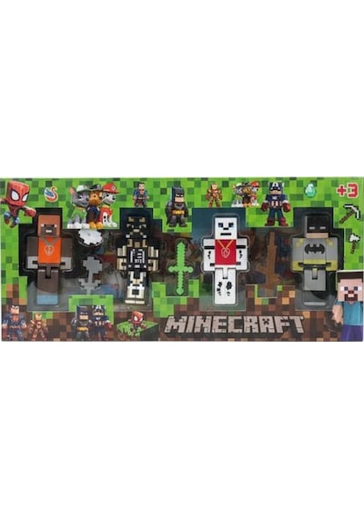 Batman Minecraft 4 Karakter 3 Aksesuar 7 Parça Çocuk Figür Oyun Seti