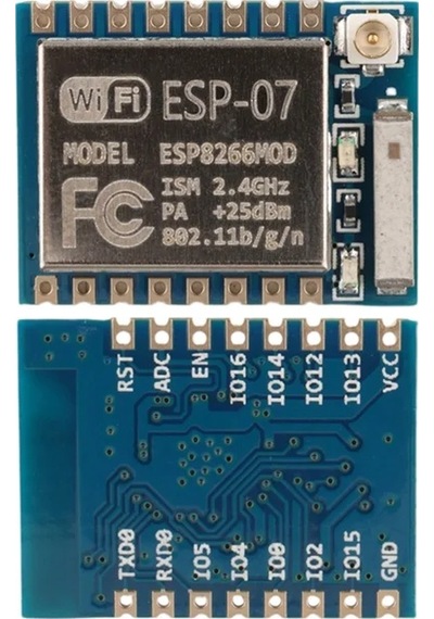 Mavi Pcb Esp-07 Wifi Alıcı Verici Modülü 2.4ghz Kablosuz Antenli Haberleşme Iot Kartı