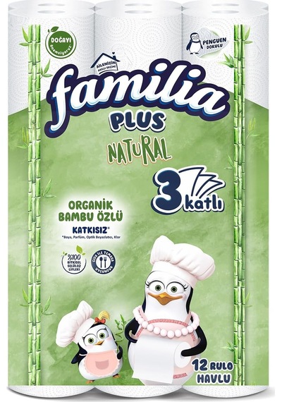 Familia Plus Natural Havlu Kağıt 12'lı