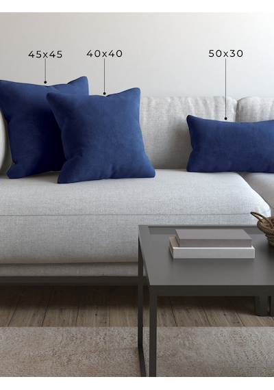 Br Demor Home Soft Series Gece Mavisi Kırlent, Yastık Kılıfı Gece Mavisi