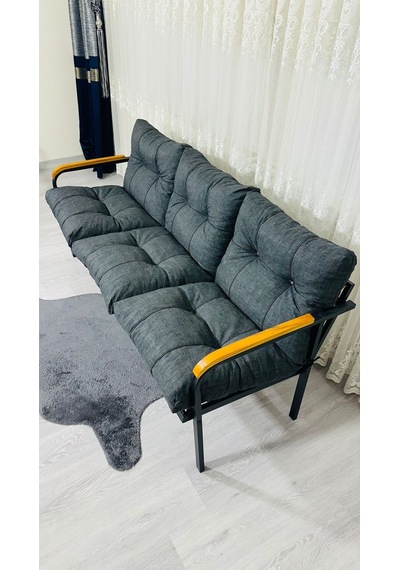 Madame Home Karanfil Balkon, Bahçe, Cafe - Metal Kanepe Koltuk Takımı 3 Lü Antrasit Madame Home Karanfil Balkon, Bahçe, Cafe - Metal Kanepe Koltuk Takımı 3 Lü Antrasit