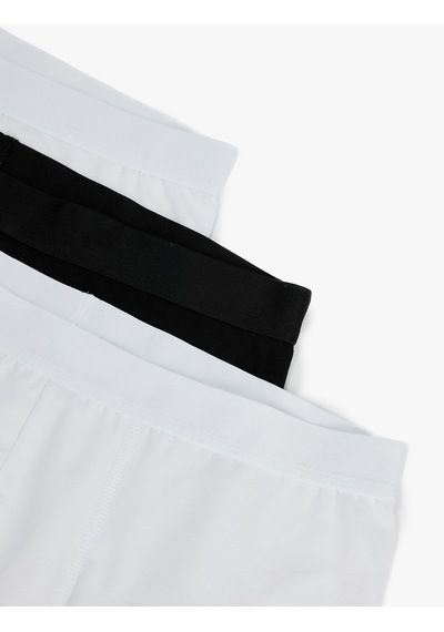 Koton Basic Pamuklu 3'lü Boxer Seti Beyaz 6slm90027mk