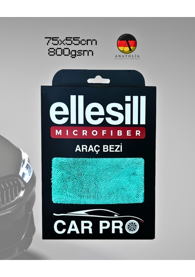 Profesyonel Tüy Bırakmayan Yeşil Ultra Emici Araç Kurulama Bezi 75x55 Cm - Car Veluxe