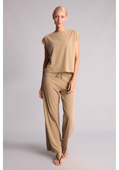 Defacto Wıde Leg Krep Pantolon I2211ax26aubg801 Bej-bg801