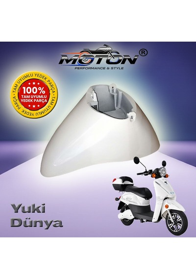 Yuki Dünya Elektrikli Bisiklet Ön Çamurluk Beyaz