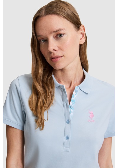 U.s. Polo Assn. Kadın Açık Mavi Tişört Basic 50326475-vr003 Acık Mavı