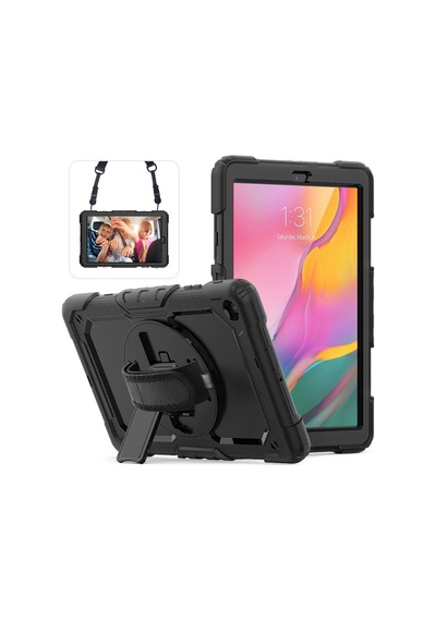 Samsung Galaxy T510 Tab A 10.1 Kılıf Pars Tablet Kapak - Siyah Arka Kapak
