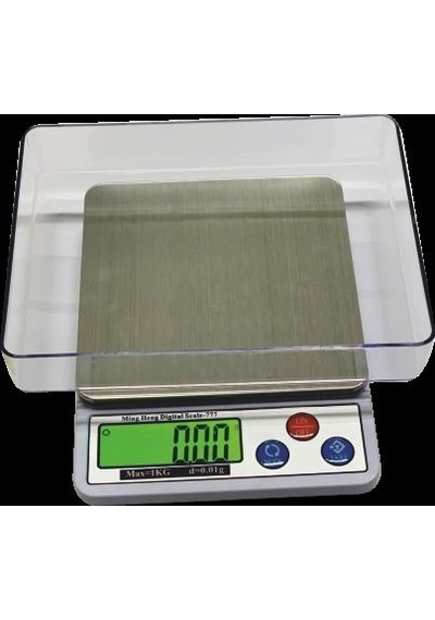 Diamond Dijital Göstergeli Profesyonel Hassas Terazi Mh-777 1 Kg-0.01 Ahşap - Şeffaf