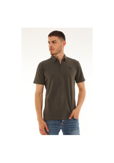 T8583 Dewberry Erkek T-shırt-haki Haki