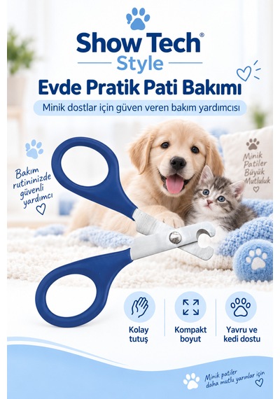 Showtech Style Yavru Köpekler Ve Kediler İçin Tırnak Makası