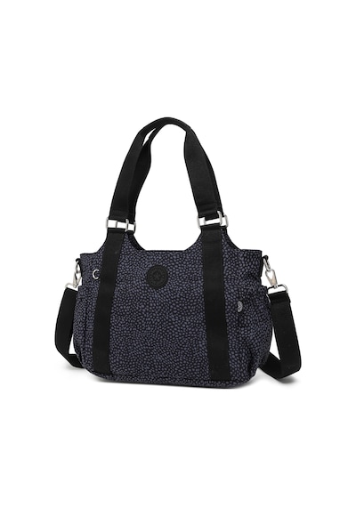 Smart Bags Günlük Orta Boy Su Geçirmez Krınkıl Kumaş Kadın Omuz Çantası Puantiye Siyah