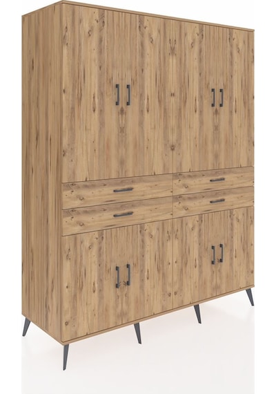 Kronos Gardrop 8 Raflı 4 Çekmeceli 8 Kapaklı 176x59x221 Çam-çam Çam Kronos Gardrop 8 Raflı 4 Çekmeceli 8 Kapaklı 176x59x221 Çam-çam Çam