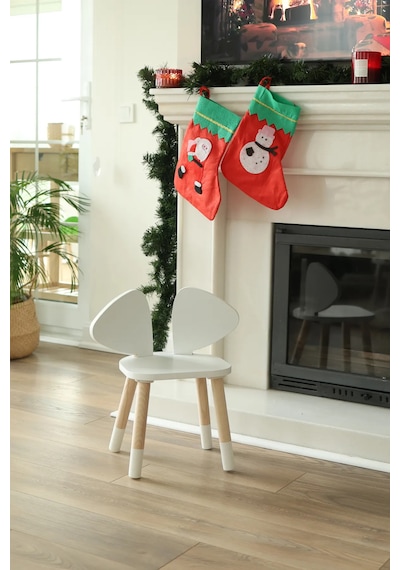White Mickey Fare Sandalye (Çocuklar için Yaz-Sil Montessori Aktivite ve Etkinlik Sandalyesi)