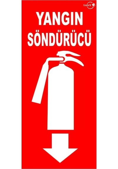 5 Adet Fosforlu Yangın Tüpü Söndürme Cihazı Levhası