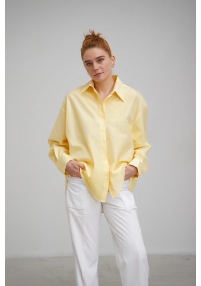 Modeva Global Minimalist Kesim Modern Duruşlu Düz Oversize Butter Sarısı Kadın Gömlek Butter Sarı Modeva Global Minimalist Kesim Modern Duruşlu Düz Oversize Butter Sarısı Kadın Gömlek Butter Sarı