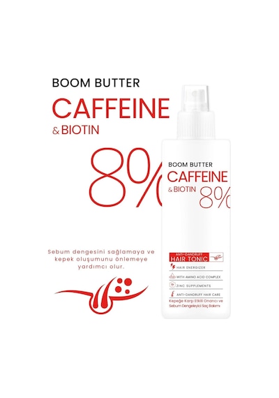 Caffeine Biotine Yavaş Uzayan Kepeklenen Saçlar İçin Tonik 150 Ml