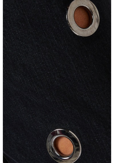 Frame The Narrow Grommet Jean, Organik Denim Ve Modern Metal Detaylı Tasarım Siyah