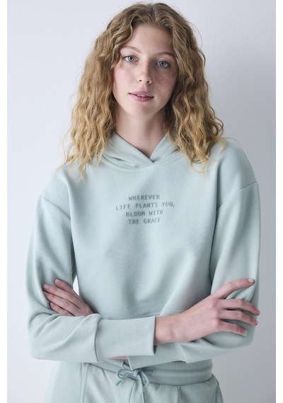 Penti Rib Detaylı Açık Yeşil Sweatshirt Ge34 Açık Yeşil
