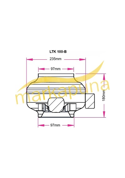 Fanex LKT 100-B Metal 10 CM 250 M³/H Debi Yuvarlak Kanal Fanı