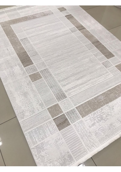 Padişah Halı Eternity 78677 070 Serisi Akrilik Salon Oturma Odası Halısı Krem - Kahve