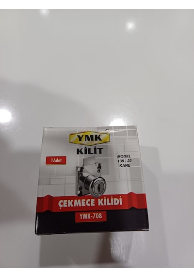 Yuma Kare Çekmece Kilidi Krom Anahtar