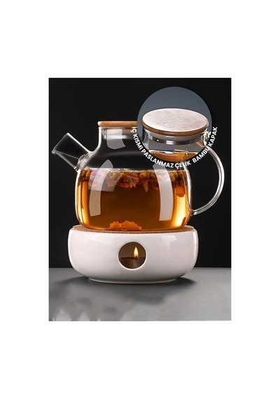 4 Kişilik Set Takım 1 Adet Cam Demlik 1000 Ml - 4 Fincan 250 Ml - Model 4 Diğer