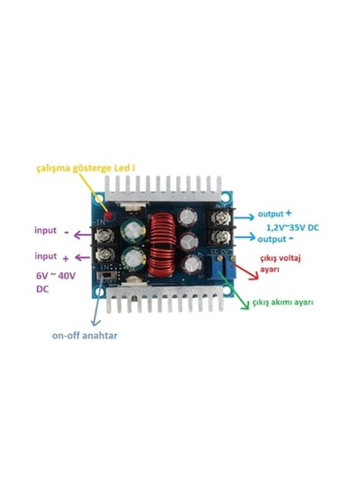 300W 20A Dc Dc Voltaj Düşürücü Modül, Dc Dc Buck Dönüştürücü