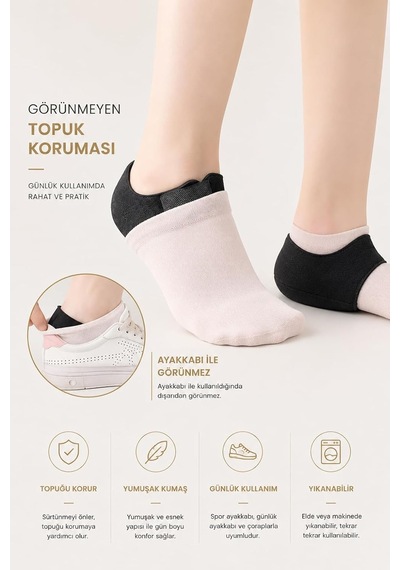 Topuk Dikeni Tabanlık Topukluk Kumaş Çorabı Ve Ayak Masaj Silindiri