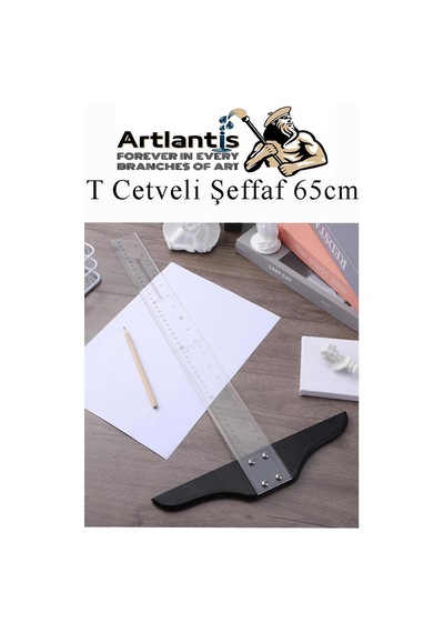 T Cetveli Şeffaf 65 Cm 1 Adet Plastik Mika T Cetveli Çizim Cetveli Mimarlık Mühendislik Öğrenci Tasarım Cetveli Şeffaf