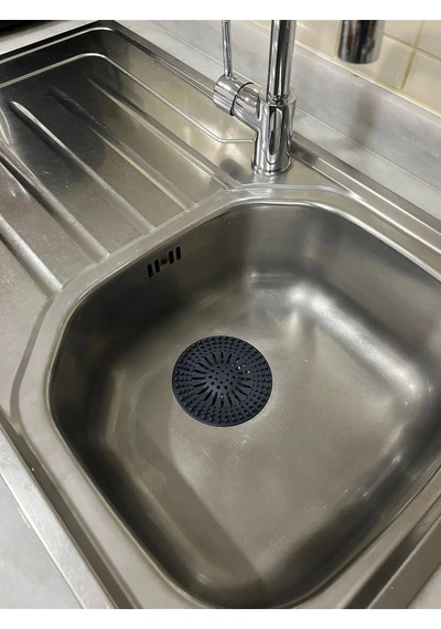Yuvarlak Süzgeçli Silikon Mutfak Lavabo Ve Küvet Süzgeci Gider Süzgeci Gri