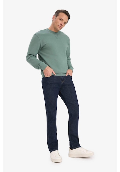 Defacto %100 Pamuk Regular Fit Bisiklet Yaka Sweatshirt E8339ax25aukh458 Haki