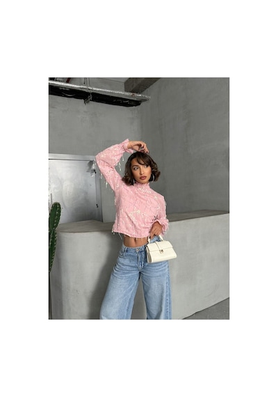 Verymoda Saçaklı Bluz F1851 Pembe