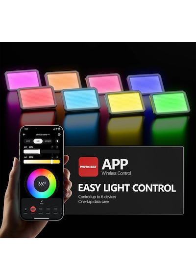 Photoolex Matrix 7 Rgb 7 İnç 36w Profesyonel Video Fotoğraf Ve Canlı Yayın Led Panel Işık - Ls-174-01