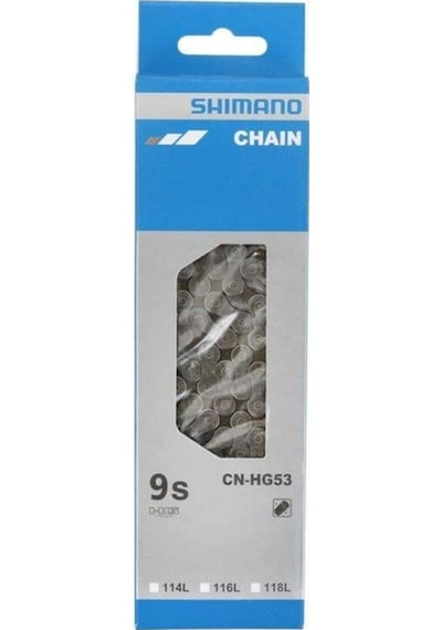 SHIMANO CN-HG53 BİSİKLET ZİNCİR 116 BAKLA 9 VİTES SİYAH GRİ - Gri