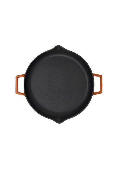 Lava Döküm Yuvarlak Kızartma Tavası Çift Kulplu 30cm