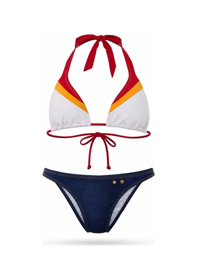 Speedo Universal 2 Pce Triangle Splice String Bikini Sp8032754894 Siyah-beyaz-kırmızı Speedo Universal 2 Pce Triangle Splice String Bikini Sp8032754894 Siyah-beyaz-kırmızı