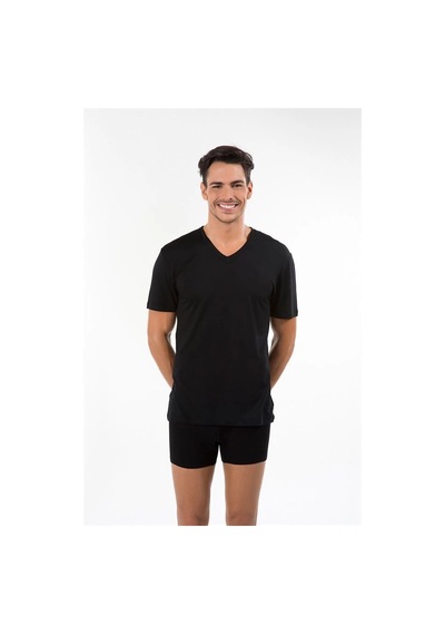 Alfa Aksesuar 03 Kom Antonio V Yaka T-shirt Çok Renkli