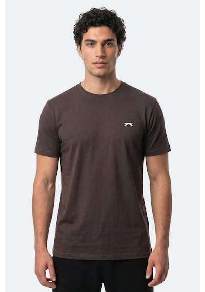 Slazenger Rosalva T Erkek Pamuklu Koyu Kahve Tişört Kahverengi