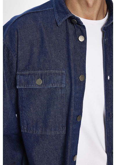 Tudors Erkek Oversize Geniş Kesim Uzun Kollu Denim Kapaklı Çift Cep Lacivert Gömlek-31469-lacivert Lacivert Tudors Erkek Oversize Geniş Kesim Uzun Kollu Denim Kapaklı Çift Cep Lacivert Gömlek-31469-lacivert Lacivert