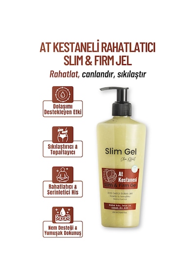 At Kestaneli Sıkılaştırıcı Selülit Karşıtı İncelmeye Destek Rahatlatıcı Slım & Fırm Jel