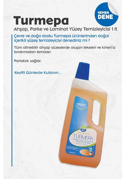 Turmepa Ahşap Yüzey Temizleyicisi 1000 Ml, 4 Al 3 Öde Pamuk Hediyeli Diğer