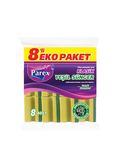 Mikrofiber 8'li Temizlik Bezi Ve 8'li Oluklu Sünger Paketi