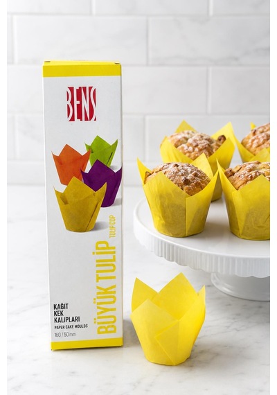 Kademeli Tulip Sarı Muffin Kapsülü 200 Adet